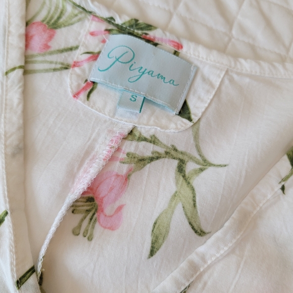 Pijama white sleep/casual feminine romper. Sz S Rayon blend - Picture 7 of 8